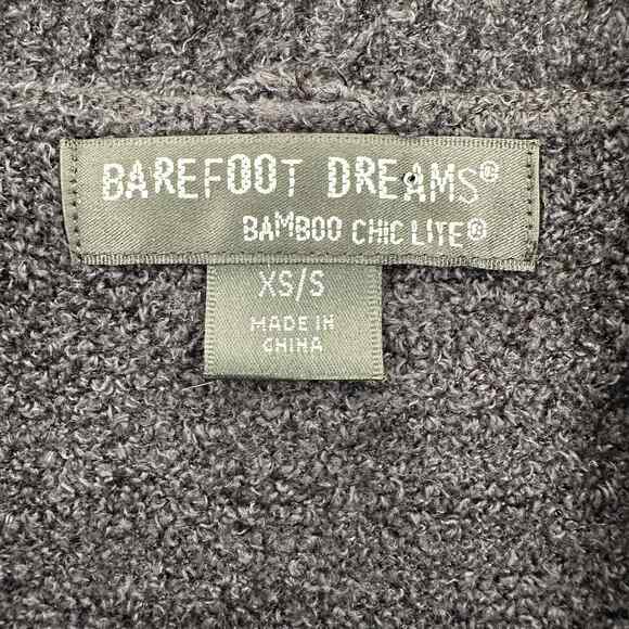 Barefoot Dreams XS/S CozyChic Lite Circle Cardigan Black Open Front Women 452 - Picture 5 of 8